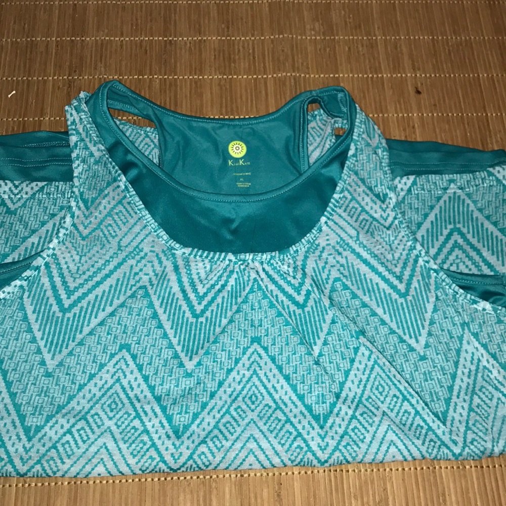 2 layer workout shirt